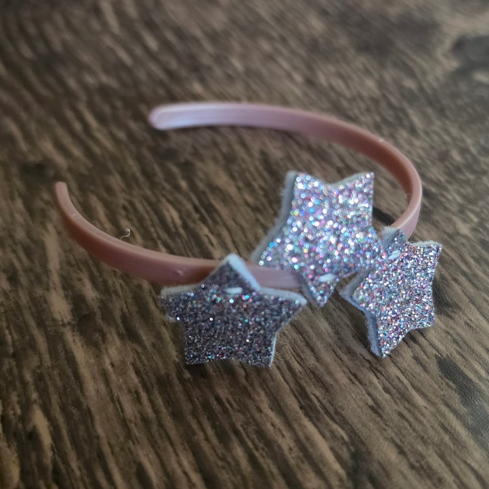 American Girl Headband Doll Pink Glitter Stars Accessory